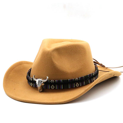 Men's & Women's Western Cowboy Hat with Tweed Jazz - Wide Brim Felt for all-Weather, Non-Textile Durable Design, Black for horseback Riding, Festivals, Ranch - Unisex Cowboy/Cowgirl