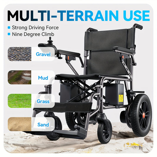 [Extended Range & Portable Folding]HOMYKING Electric Wheelchair For Adults & Seniors | 15-Mile Long Range + All-Terrain Capability | One-Button Compact Fold - The Ultimate Mobility Solution (Premium Black)