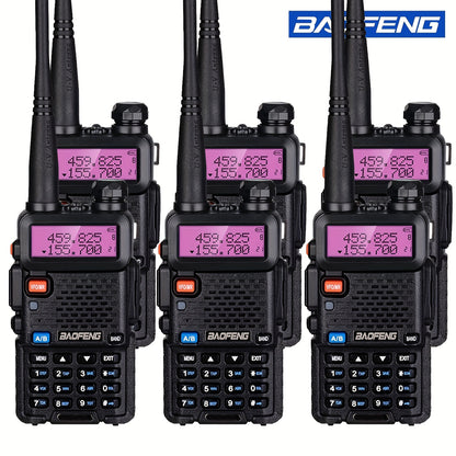 Baofeng Ham Radio Long Range Dual Band Handheld Rechargeable High Power Two Way Radio Walkie Talkies with 1800mAh Li-ion Battery And Earpiece for Hunting Survival Gear, 1/2/4 Pack