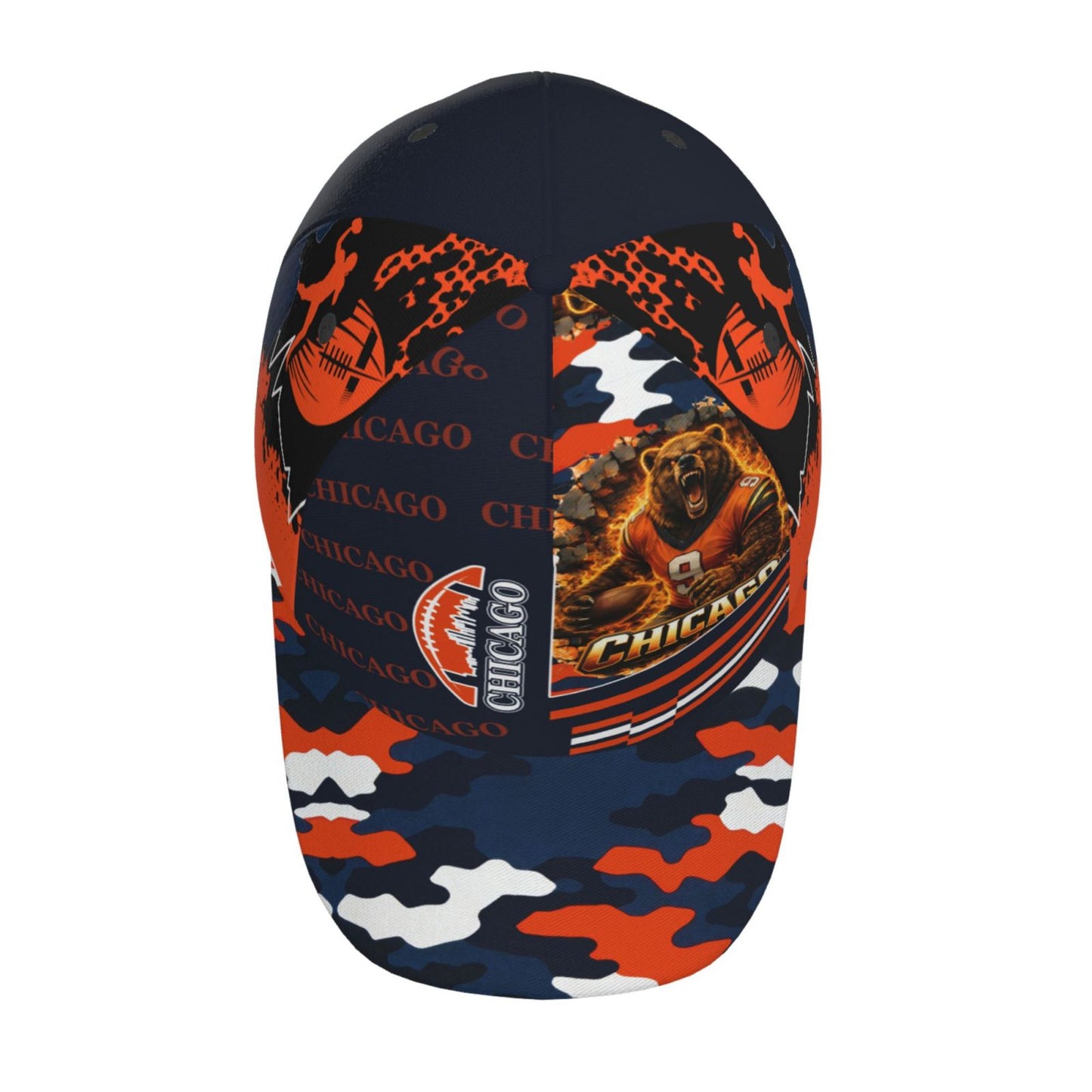 Chicago Print Adjustable Snapback Baseball Cap for Men & Women, Breathable Unisex Hat Suitable for Daily Wear,, Outdoor - Chicago