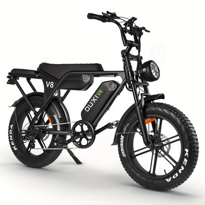 Electric Bike, Dual Battery V8 Max E-Bike - 100km Range & 19mph Speed, 740W Adults Electric Bicycle for City Commuting & Trail Ridin