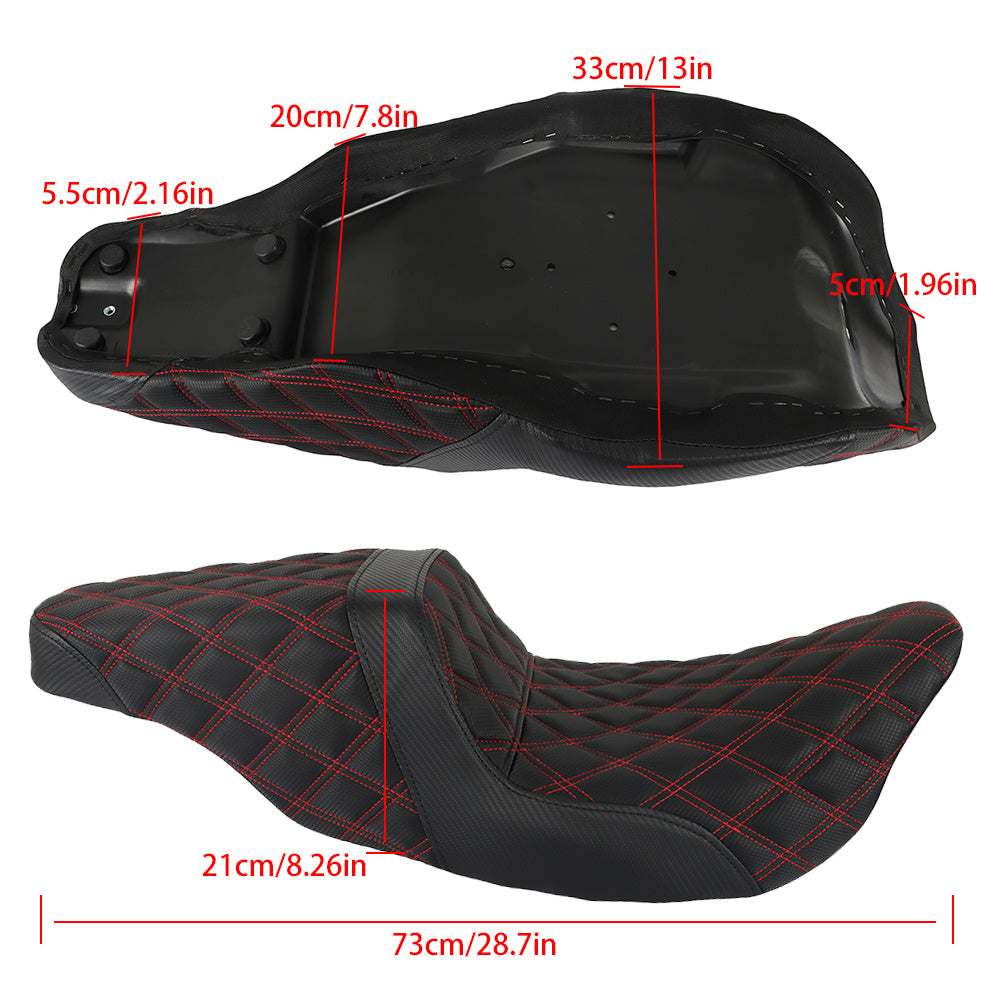 Red Lattice Replacement Seat with Carbon Fiber Gripper for Touring Models from 2008 to 2020