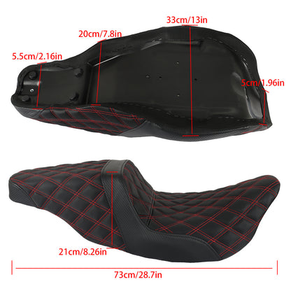 Red Lattice Replacement Seat with Carbon Fiber Gripper for Touring Models from 2008 to 2020