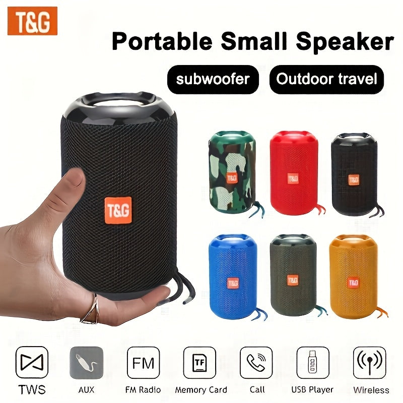 Portable Wireless Speaker for Outdoor Use, Featuring High-Quality Sound, TWS Stereo for Hands-Free Calls, And Compatibility with TF Cards And USB Drives. It Can Connect to Mobile Phones, Tablets, And Tvs with a Range of Up to