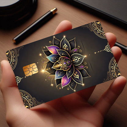 1/2/4pcs Set of Exquisite Pattern Stickers, Party Gift, Suitable for EBT, Transportation, Keys, Credit Cards, Debit Cards, Bank Card Protection, Matte Finish, Digital Printing, Fits Small Chip Cards, Cool Decoration and Gift,