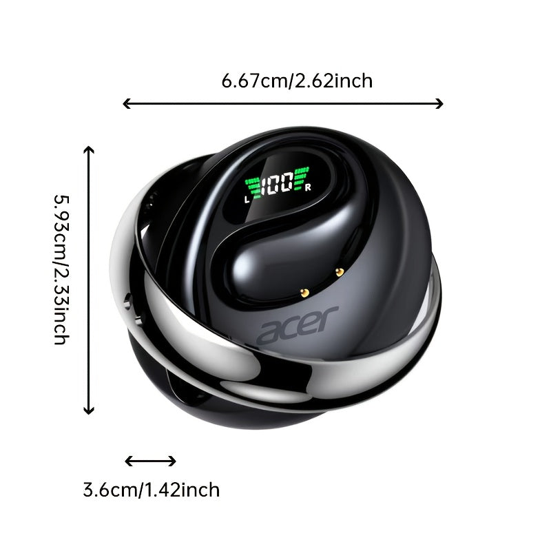 TWS Wireless Headphones with Noise Cancelling for Calls, Sports & Running In-Ear Design, Lightweight Touch Control, Long Battery Life, HIFI Sound, Compatible With Mobile Phones, Tablets, And Laptops With Charging Case