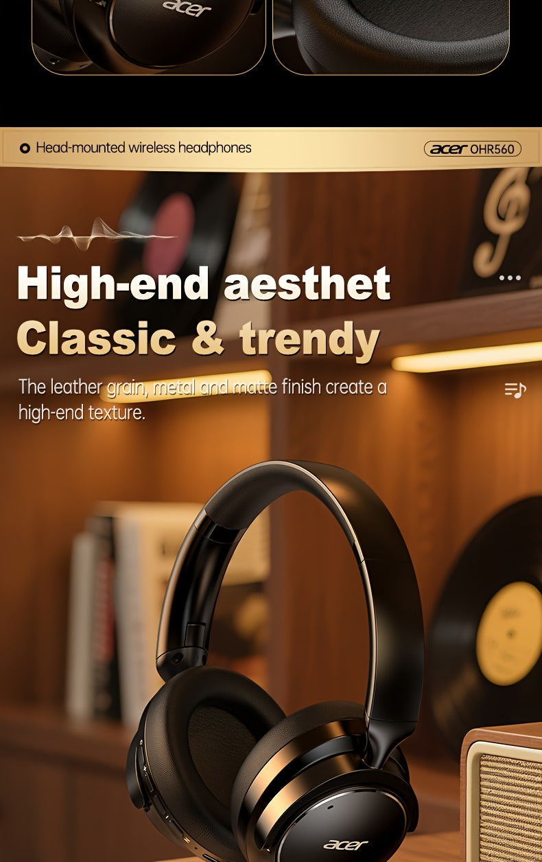 Acer OHR560 OWS Headset ACS panoramic sound shocking bass Ultra-long battery life Game low latency Comfortable to wear Portable and foldable Learning/Business/Travel/Sports/Phone/Music Halloween/Christmas Gift Recommendation,