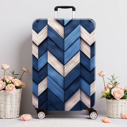 1pc of 300G/M² High-End Wood Grain Series Printed Pattern, Thickened Suitcase Protective Cover, Thickened Suitcase Accessory, Suitable for Business, Business Trips, Vacations, Travel, Luggage Check-In, Back to School, Adding