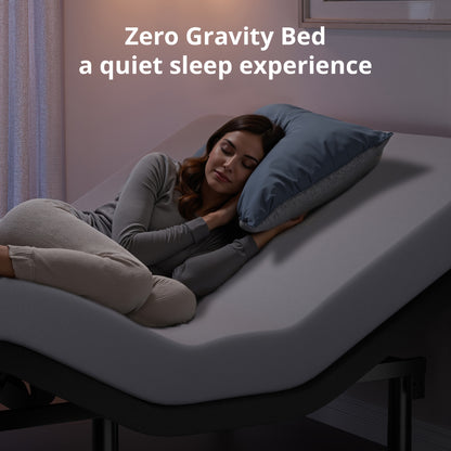SmileBack Adjustable Bed Frame With Wireless Remote, Electric Bed Frame, Head And Foot Incline, Adjustable Leg Heights Bed Base