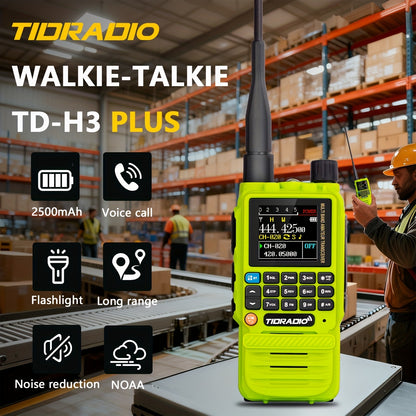 TIDRADIO H3 PLUS | Ham Radio Multi-Band Two-Way Radios with AM/ FM & Wireless Headset Compatibility | 5000km Long Range Walkie Talkies for Camping & Emergency