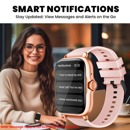 Multifunctional Sports Smart Watch for Men & Women, 1.83'' Full Touch Screen with Wireless Calling & Messaging, Pedometer, Fitness Tracker Smartwatch, for iPhone Android Cell Phones, Smartbands Fitness Watch for Women Men Fri