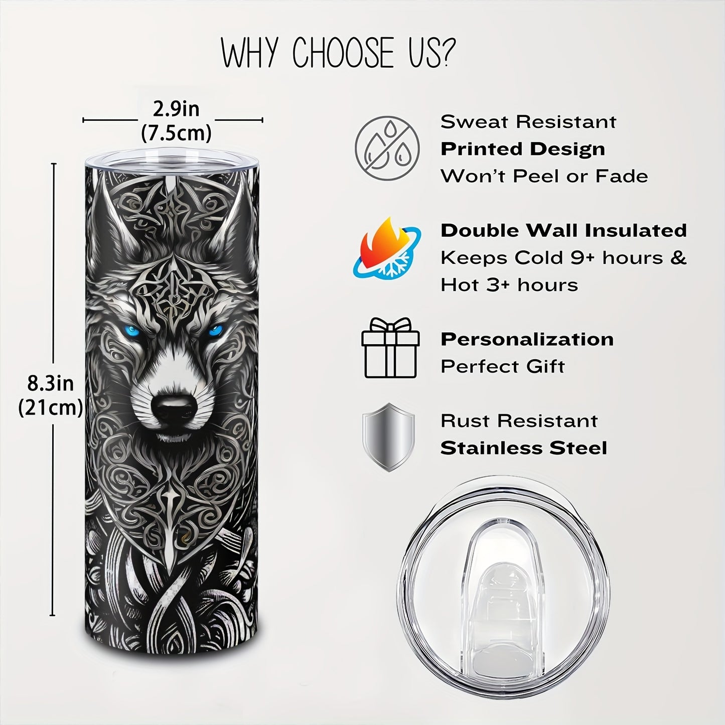[Custom] 1pc, Beautiful and Personalized Print. 20oz, 22oz, 40oz Steel Insulated Bottle Cups with Lids. Drinkware for Summer and Winter. Outdoor Travel Sports Accessories. The Best Gift for Mother's Day, Father's Day, Other F