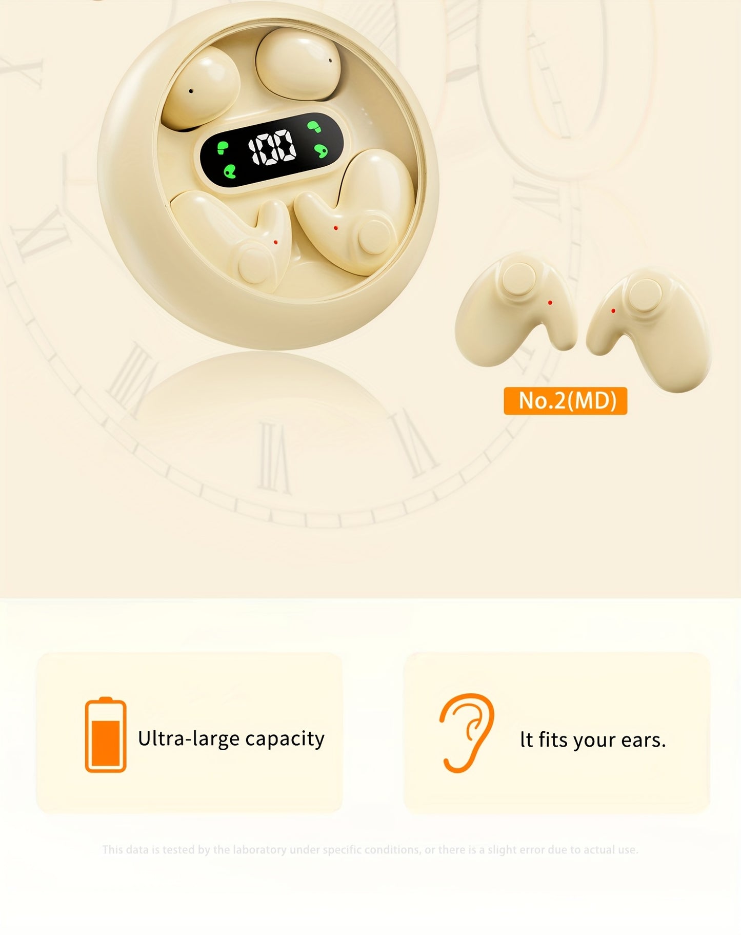 2 Pairs Of In Ear Wireless Wireless Earbuds, Invisible Mini Sleep Earbuds, Long Battery Life, Comfortable To Wear, High Fidelity Sound Quality, Intelligent Noise Reduction, Bass Loop, Touch Control, Digital Display Screen, Of