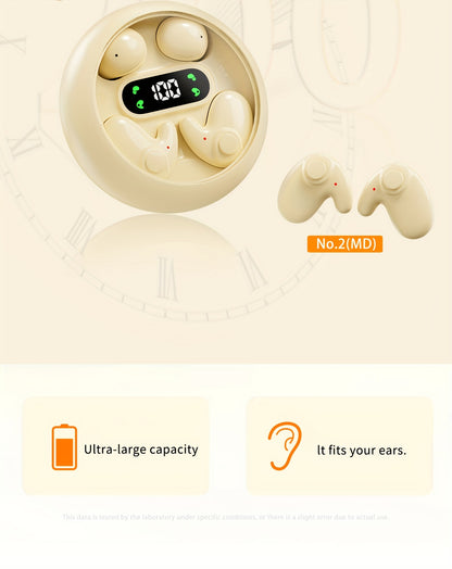 2 Pairs Of In Ear Wireless Wireless Earbuds, Invisible Mini Sleep Earbuds, Long Battery Life, Comfortable To Wear, High Fidelity Sound Quality, Intelligent Noise Reduction, Bass Loop, Touch Control, Digital Display Screen, Of