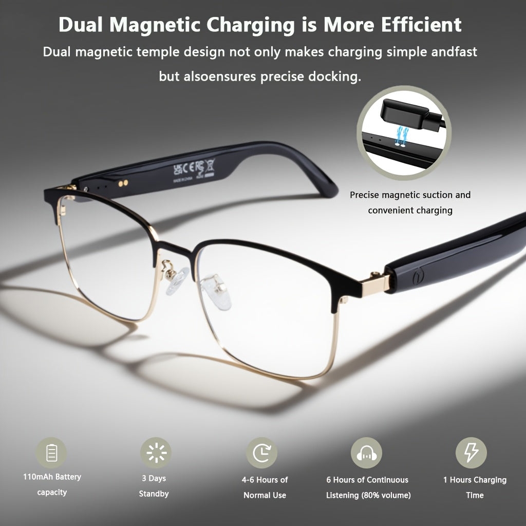 AI Smart Translation Glasses, Supporting 164 Languages, Polarized Lenses, Built-in Microphone Speaker, AI Voice Assistant, Compatible With IOS/Android, Suitable For Both Men And Women, Halloween Gifts