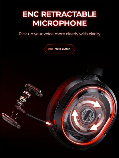 Wireless Gaming Headset with 7.1 Surround Sound, 2.4GHz USB Wireless Gaming Headphones, 100H Battery, Wireless 5.4, ENC Noise Canceling Mic, RGB Light, Wireless Headset for PC PS5 PS4 Mac Switch