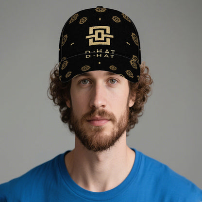 1pc 2D Thanksgiving Elegant Golden Pattern Print Baseball Cap - Full-Body Polyester Hat with Bold Vibrant Design, Ideal for Streetwear, Sports & Outdoor Running., Casual Wear, Streetwear Fashion, Trendy Headwear, Durable Fabr