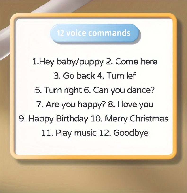 Robot Dog Toy With Face Expression & Lights, Smart Interactive Talking Robot Toys With Voice Control, Touch Sensing, Recording, Singing & Dancing, RC Robot Pet - For Girls & Boys - Perfect Christmas & Birthday Gift