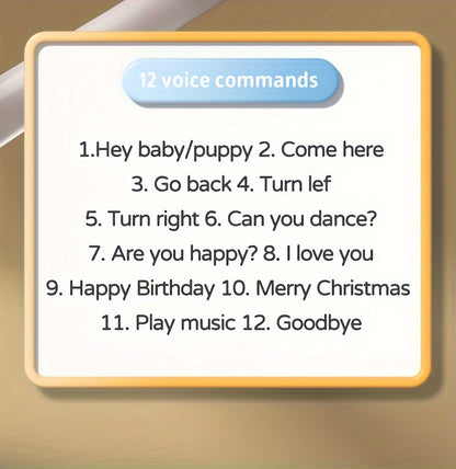 Robot Dog Toy With Face Expression & Lights, Smart Interactive Talking Robot Toys With Voice Control, Touch Sensing, Recording, Singing & Dancing, RC Robot Pet - For Girls & Boys - Perfect Christmas & Birthday Gift