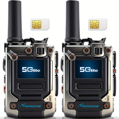 5G/4G 5000 Miles Nationwide Walkie Talkie Long Range K300s POC Two Way Radio SIM Card No Monthly Fee Long Standby Battery Rechargeable Handheld for Outdoor Activities Hiking Camping Hunting Truckers Consruction Business Use,