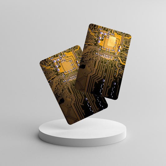 Two Shiny Ultra-Thin Vinyl Credit Card Skins - Glossy Finish, Scratch & Impact Resistant, Precise Fit for Credit/Debit Cards, Transit Passes & Key Cards - One-Time Use Protective Cover with Easy Application (No Residue) - Com