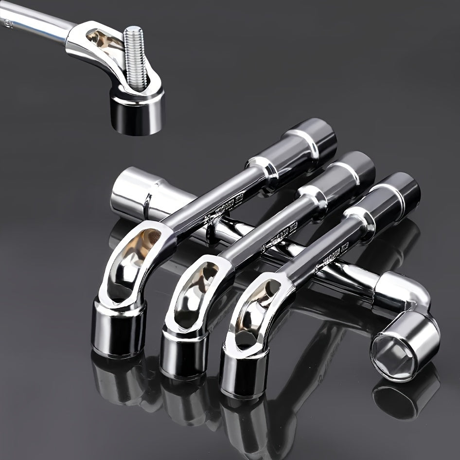 L-Shaped Perforated Socket Wrench Set - Car Repair Tools with Hexagonal Sockets - Mechanic'S Hand Tools - Iron Alloy Body - MYS Brand