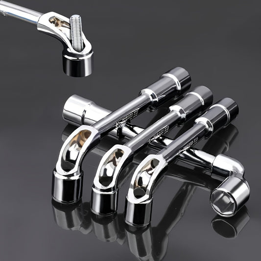 L-Shaped Perforated Socket Wrench Set - Car Repair Tools with Hexagonal Sockets - Mechanic'S Hand Tools - Iron Alloy Body - MYS Brand