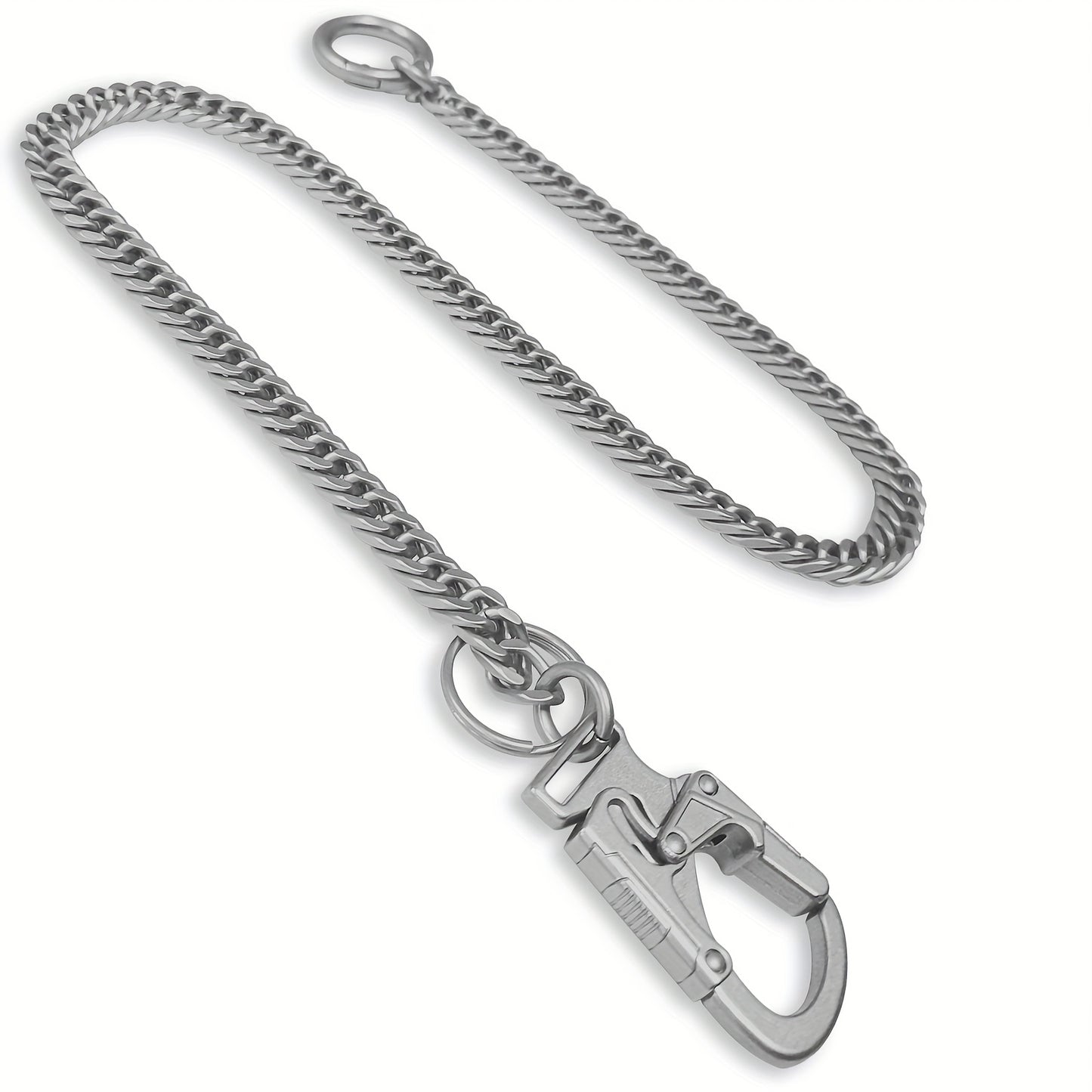 Ahiller Business Style Wallet Chain, Hip Hop Style Keychain - Dual Lock Security Design, Outdoor Camping, Traveling Accessory for Motorcycle/Daily Use with Scratch Resistant Coating, Men's EDC Carrying Gear Chain, Perfect Gif