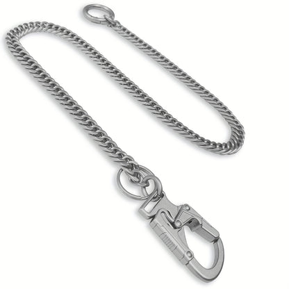 Ahiller Business Style Wallet Chain, Hip Hop Style Keychain - Dual Lock Security Design, Outdoor Camping, Traveling Accessory for Motorcycle/Daily Use with Scratch Resistant Coating, Men's EDC Carrying Gear Chain, Perfect Gif