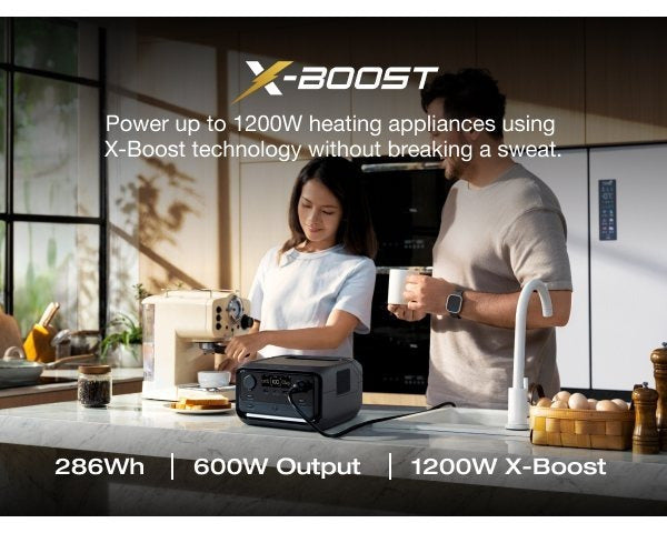 EcoFlow River 3 Plus Portable Power Station with 60W Portable Solar Panel, 286Wh LiFePO4 Battery, 3 Up to 1200W AC Outlets, <10 MS UPS,1Hr Fast Charge, <30dB Ultra-Quiet Solar Generator for Camping/RV
