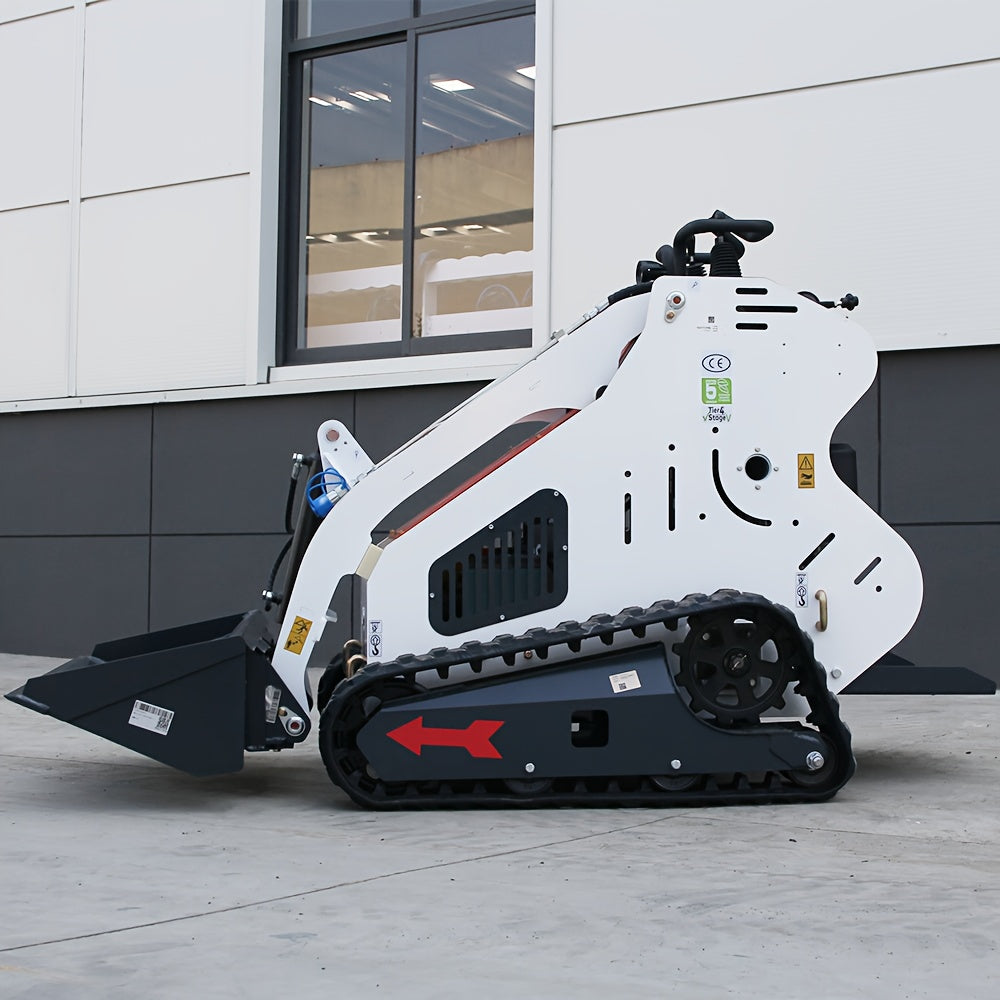 New Upgraded Version With Radiator, B & S 13.5 HP Mini Crawler Skid Steer Loader, Gasoline Engine, Hydraulic Guide Drive, Suitable For Construction, Farms, Roads, Parks, Orchards, Gardens. In Stock In The USA STOCK Free Sship
