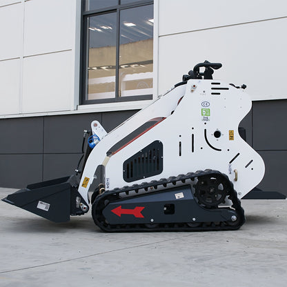 New Upgraded Version With Radiator, B & S 13.5 HP Mini Crawler Skid Steer Loader, Gasoline Engine, Hydraulic Guide Drive, Suitable For Construction, Farms, Roads, Parks, Orchards, Gardens. In Stock In The USA STOCK Free Sship