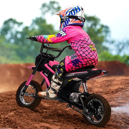 Christmas Gifts Birthday Gifts for Kids Boys Girls Dirt Bike Electric, 350W Electric Motorcycle-Up to 14.29MPH, 2-Speed Modes Motorcycle for Kids Ages 8-12, Max Weight 135 Lbs Pink/Red/Green/Blue NO.9