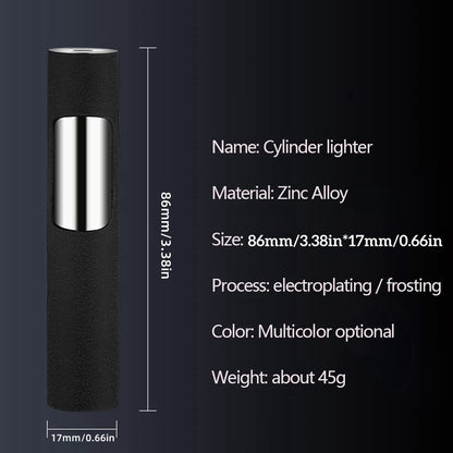 Stylish Push Lighter Designed for Outdoor Use, Featuring a Windproof Design And a Straight Blue Flame. This Mini Portable Spray Torch Is Refillable with Butane Gas And Has an Adjustable Flame. It'S an Ideal Gift for Your Boyf