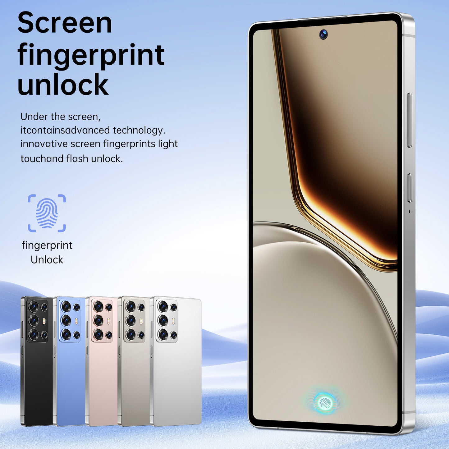2026 New S25 Intelligent Android Phone | 6.8-inch/3.5-inch, 5G Unlocked Large Screen, Dual 13MP+48MP Camera, USB Type-C Charging, Dual SIM Slots, Includes Stylus, Headphones, Data Cable, Phone Case, Screen Protector | Ideal f