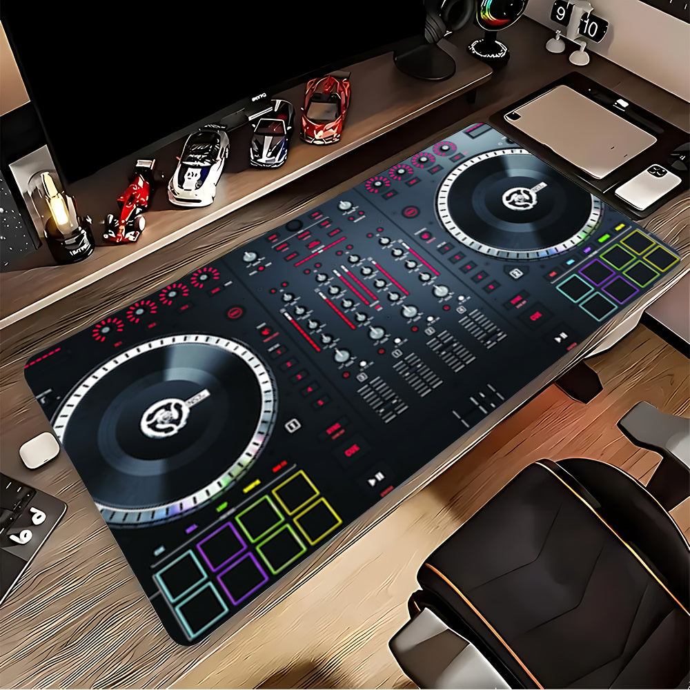 1pc Dj Controller Style Mouse Pad Mouse Pad & Ultra Smooth Keyboard Pad - Non-Slip Rubber Base, Stitched Edges Design, Suitable for Office, Home Computer Accessories, Durable Stitched Edges, Smooth Surface