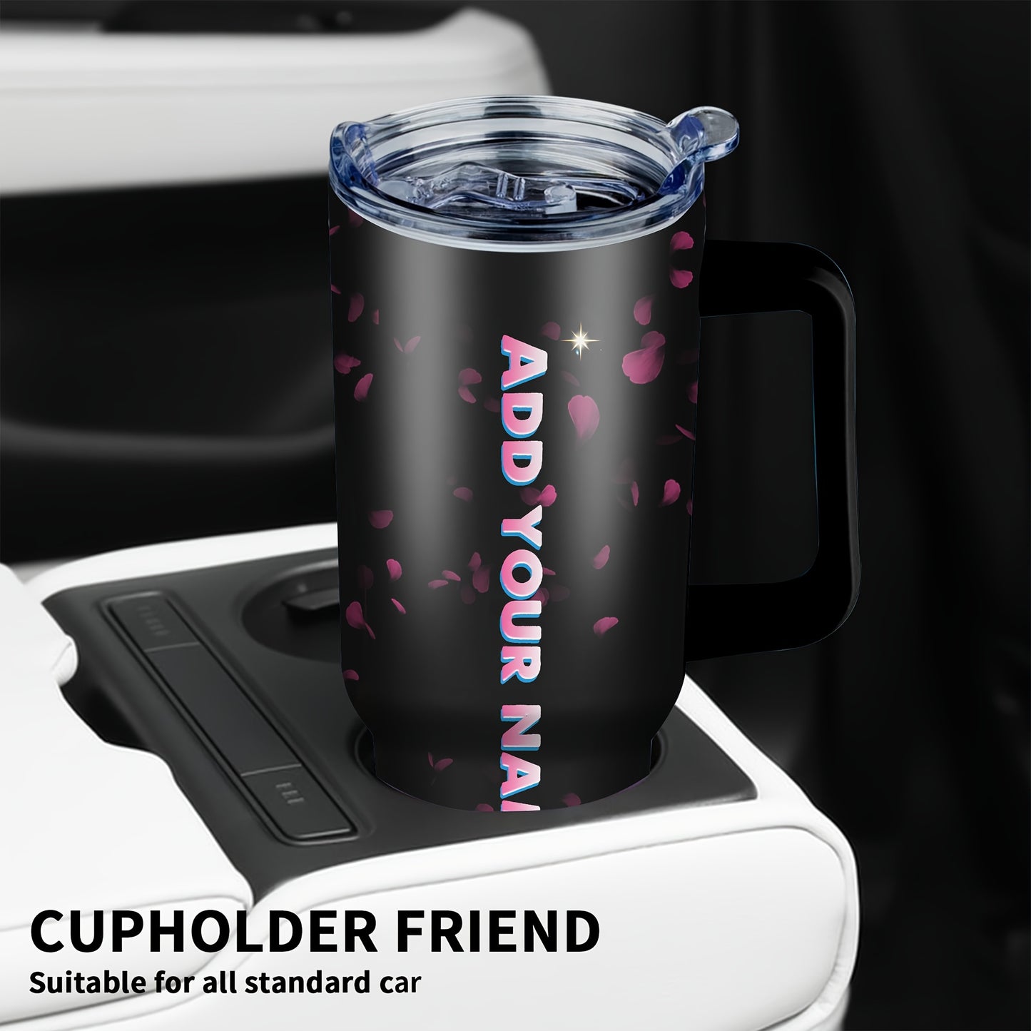 Custom 1pc, Personalized 40 Oz Tumbler with Lid, Featuring a Humorous Print about Faith, Love, And Hope. This Stainless Steel Water Bottle Makes a Great Gift for Christmas, Thanksgiving, Halloween, Birthdays, And Is Perfect f