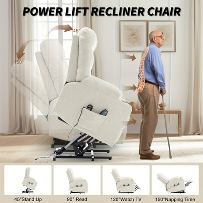 Comfortable Chair For The Living Room, Relaxation, Electric Reclining Chair, Electric Reclining Chair For Adults, Electric Lifting Chair With Heating Function, Massage Function, Electric Reclining Chair With Side Pockets