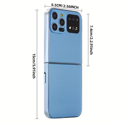 Innovative Mini Pocket Phone | Lightweight, Dual-Sim, Long Standby Time, 2G Network, Multi-Language Support, Foldable Design, Basic Communication Features, Android Os, Battery, Usb Type-C Charging