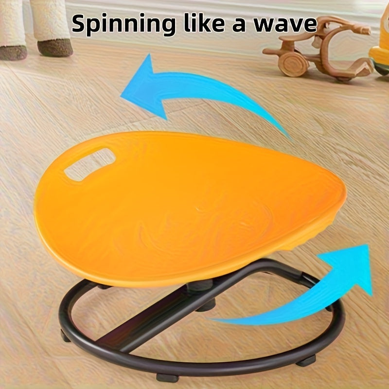 1pc Rotating Sensory Spin Chair with Non-Slip Metal Base & Ergonomic Design - Durable Plastic, Multi-Color Options (Red, Green, Yellow, Orange, Pink, Purple