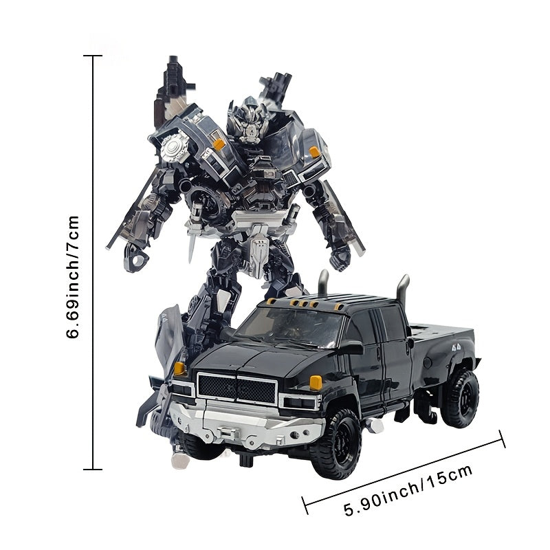 Official Transformers Robot Armor Model - Equipped with 2 Guns, 2 Darts, Fine Armor Panels, Movable Limbs and Compatible Truck, Collectible Action Figure Display or Game Use - Transformers Fan Birthday Gift
