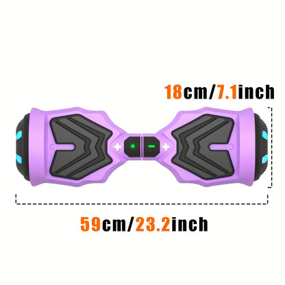 All-Terrain Purple Hoverboard For Kids Teens Adults - 300W Motor, 8.5mph, 220lbs Capacity, 15° Climb, 3H Quick Charge.Christmas Gifts, Thanksgiving Gifts, Halloween Gifts