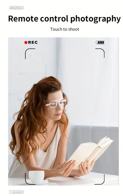 Smart Glasses with Built-in Speaker & Color-Changing Lenses. Features Open Ear Audio, Touch/ Voice Control, Anti-Blue Light, USB-C Charging. Lightweight & Durable Frame for Running, Fishing, Rock Climbing. Includes Case - The