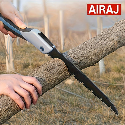 [1pc AIRAJ Steel Folding Saw] AIRAJ 1pc Industrial Grade Steel Folding Saw | Manual Cutting Tool with Anti-Slip Durable Handle, Three Specifications Available for Outdoor Use, Without Battery