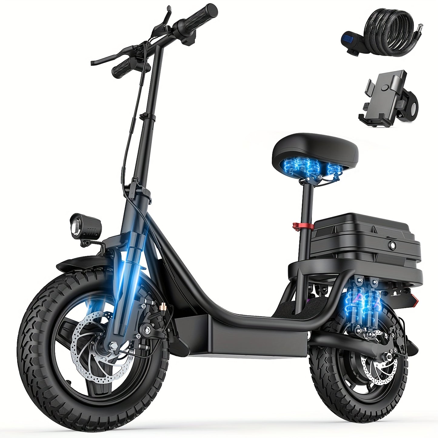 UPlee Peak Power 740W Electric Bike For Adults, 20MPH Full Shock Absorption Comfortable Riding, 48V6/8/10/15/17.5Ah, Max 32Miles Folding Ebike, 14'' Tubeless Off-road Tire, City Commuter
