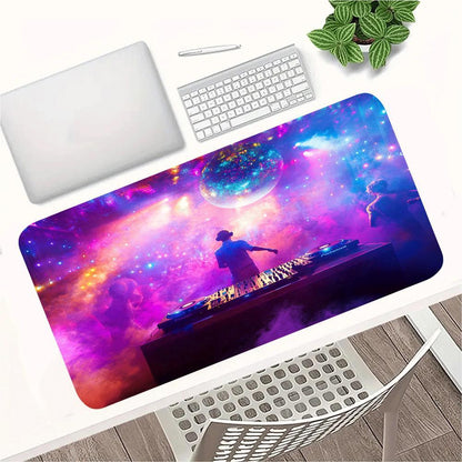 1pc Large DJ Desk Mat & Mouse Pad - Non-Slip Base, Spacious Workspace for Home Office, Studio, Live Performances - Compatible with Laptop, Keyboard, Controller - Perfect Gift for DJs, Producers, Music Lovers - Durable Polyest