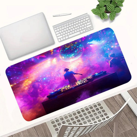 1pc Large DJ Desk Mat & Mouse Pad - Non-Slip Base, Spacious Workspace for Home Office, Studio, Live Performances - Compatible with Laptop, Keyboard, Controller - Perfect Gift for DJs, Producers, Music Lovers - Durable Polyest