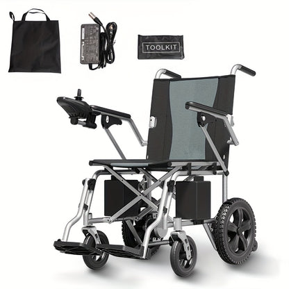 Load Capacity 350 Pounds, Frame 16.8kg, 15-17 Miles Long Battery Life Upgrade Smart Electric Wheelchair, Adult Electric Wheelchair Scooter, Light Step Folding, Put Into The Trunk, Removable Lithium Battery, Suitable For Trave