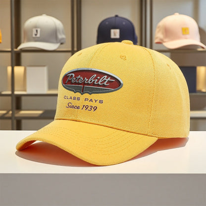 1pc with PETERBILT Tie Adjustable Baseball Cap Polyester Retro Printing Polychrome Breathable Lightweight Fashion Casual Daily Sports Outdoor Golf Fishing Valentine Gift Unisex Style