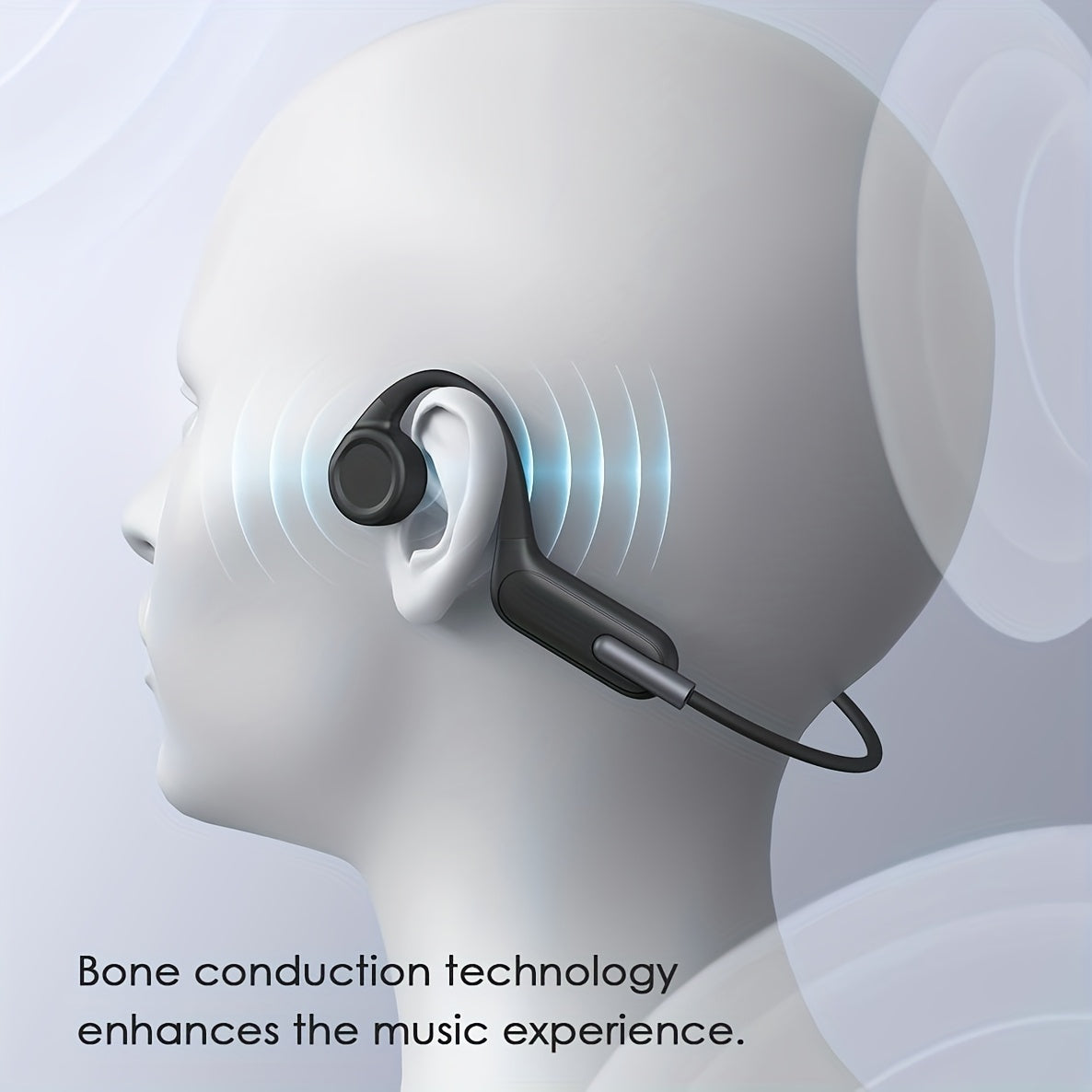 Wireless IPX8 High Quality Open-Ear Bone Conduction Wireless Headphones with 32GB Memory, Suitable for Running, Swimming, Diving, and Outdoor Sports, Comfortable to Wear Without Hearing Damage